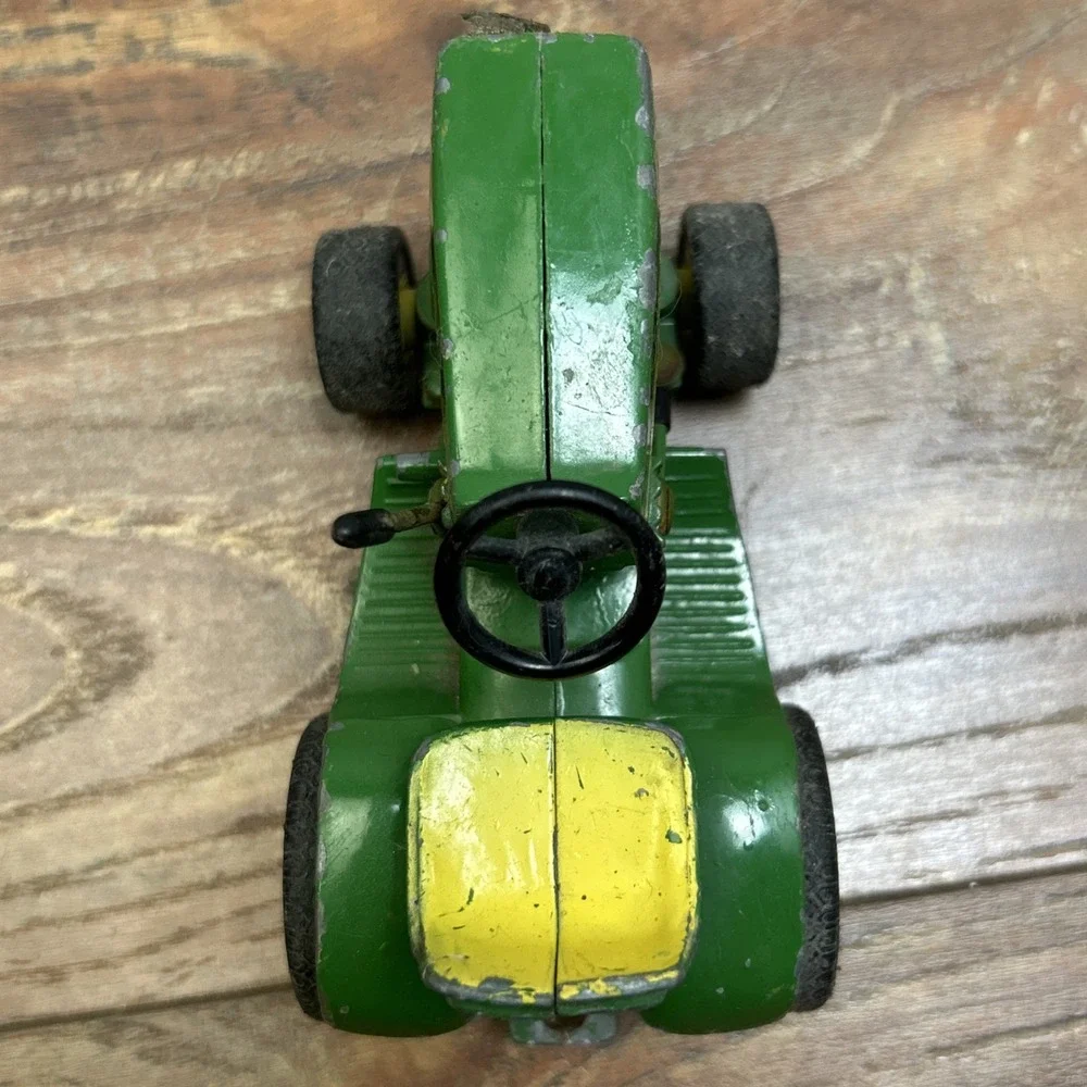 Vintage 1960's 70's Ertl John Deere 140 Lawn Garden Tractor W/ Dump Cart 1:16